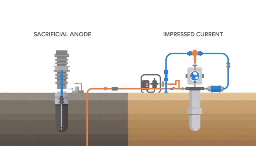 Sacrificial anode and impressed current cathodic protection systems