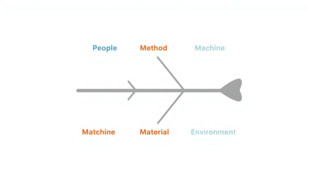 Fishbone diagram for root cause analysis in industrial plants