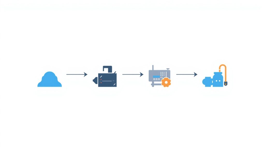 Process flow diagram for industrial plant layout design