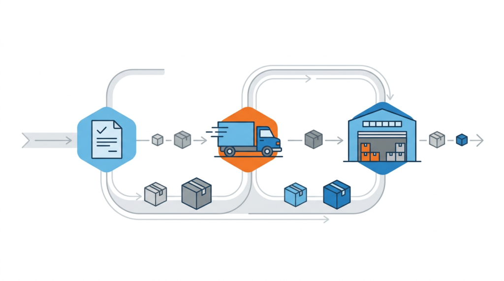Procurement stage of EPC project delivery showing supply chain