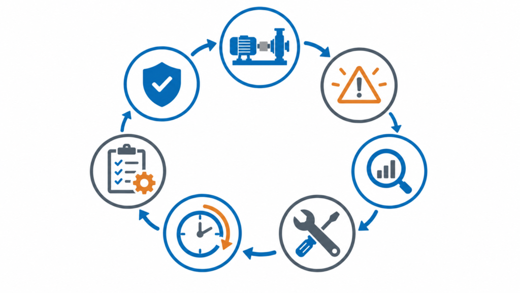 Seven questions of reliability-centered maintenance diagram