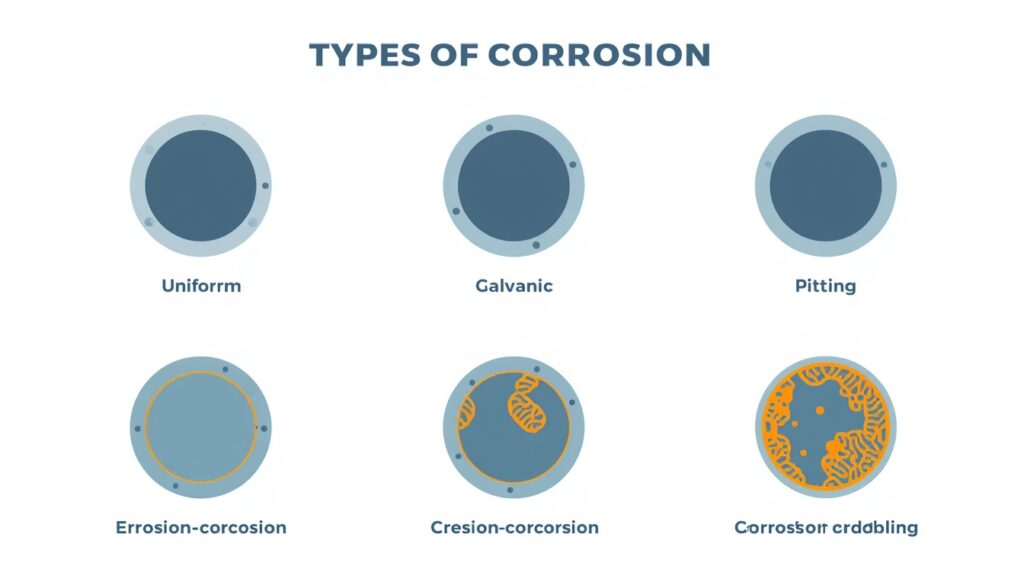 Types of corrosion in industrial plants