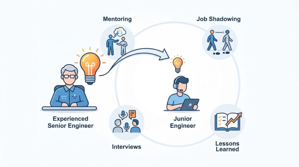 Capturing tacit knowledge in industrial plants