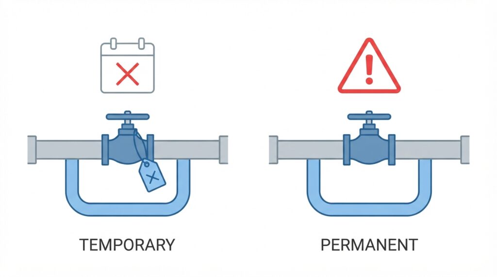 Temporary changes becoming permanent hazards in industrial plants