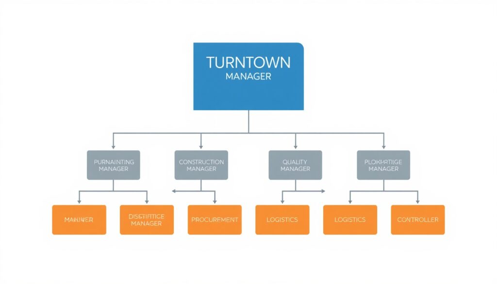 Turnaround organization structure for industrial plants
